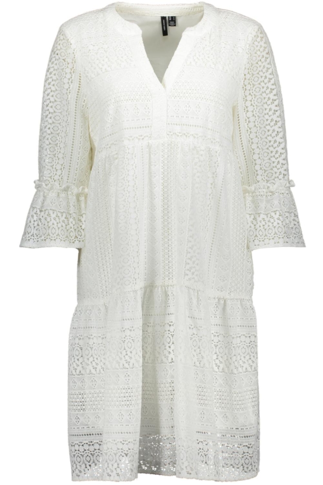 VMHONEY LACE 3/4 V-NECK TUNIC WVN G 10275875 SNOW WHITE